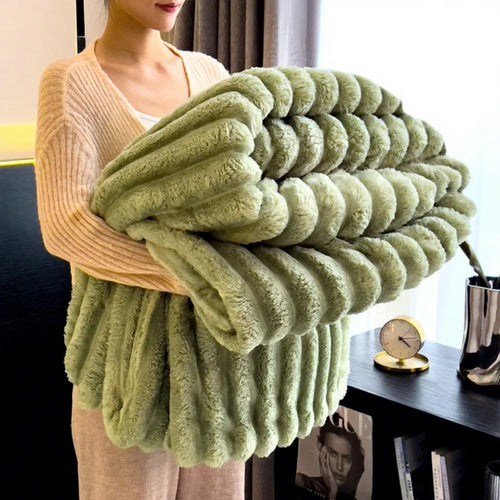 Nordic Stripe Flannel Fleece Blanket