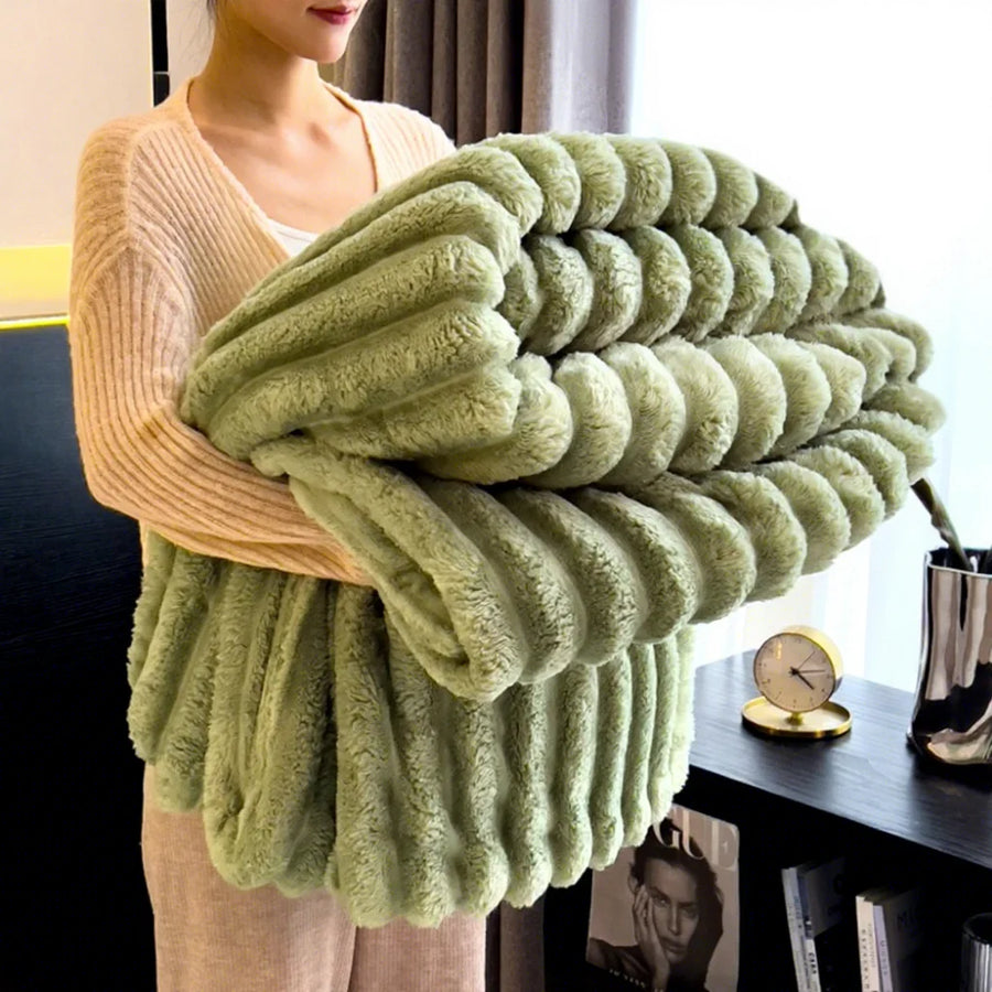 Nordic Stripe Flannel Fleece Blanket