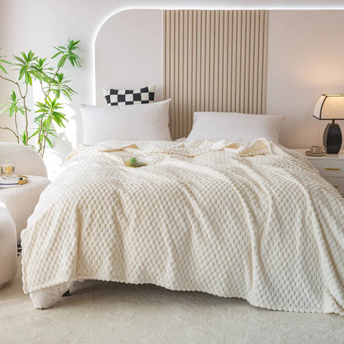 Wholesale Winter Flannel Fleece Knitted Bed Soft Fleece Blankets Comfortable Throws for Home Use