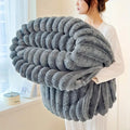 Cozy Striped Fleece Blanket