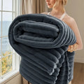 Cozy Striped Fleece Blanket
